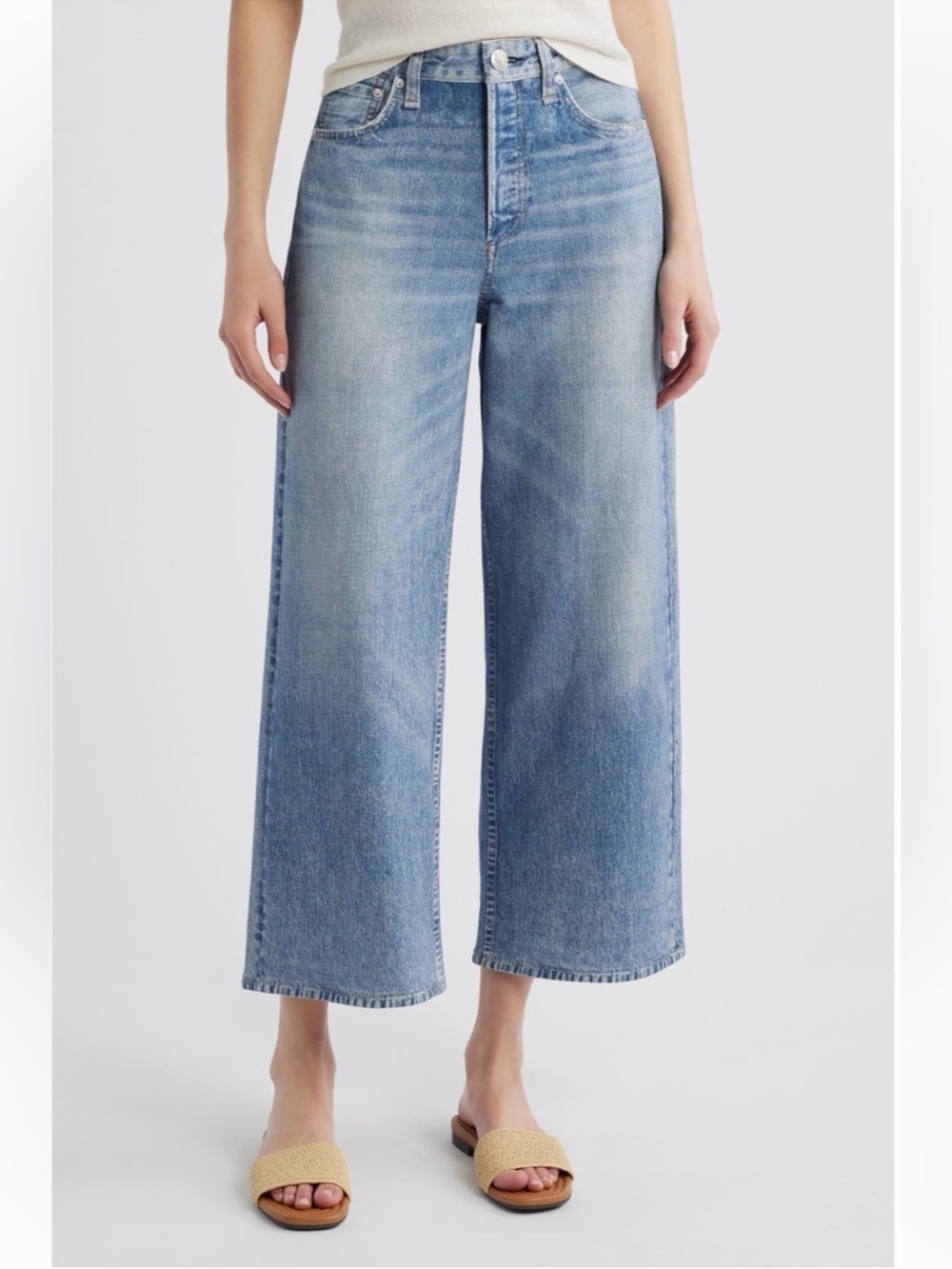 Rag & Bone Miramar Andi Wide Leg Cropped Pants
